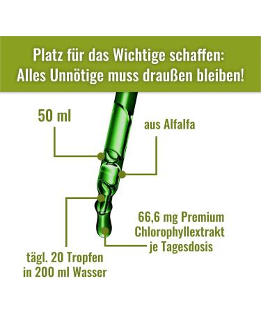 Natural Chlorophyll Elixir Pure Alfalfa 50ml | Vegan Preservative-Free Highest Organic Availability - Buy Online on GoSupps.com