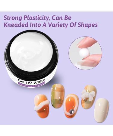UV Nagelgel 15g*2 - Sealing & Assembly Gel for Nail Extensions Solid Color & Poly Gel for Nail Art - White - Buy Online on GoSupps.com