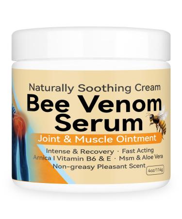 Bee Venom Advanced Joint and Bone Cream Bee Venom Joint Gel New Bees Venoms Professional Cream Relief Gel for Back Knee Hands Neck Feet 4 Fl Oz (Pack of 1)