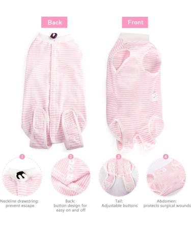 Dotoner Cat Recovery Suit - Surgical Shirt for Belly Wounds Cone Alternative | Soft Medical Pet Clothing (Pink M) - 1 Pack - Buy Online on GoSupps.com