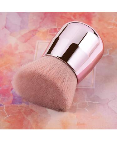 RN BEAUTY Large Mineral Powder Brush Foundation Brush Contour Brush Blush Brush Bronzer Brush Face Blender Buffing Blending Kabuki Makeup Brushes Thick And Dense Full Coverage (Angled Top, Pink) Angled Top Pink