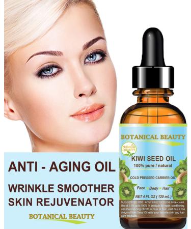Botanical Beauty Kiwi Seed Oil - 100% Pure Natural Virgin Cold Pressed Carrier Oil for Face Skin Body Hair & Nail Care | 4 Fl. oz (120 ml - Buy Online on GoSupps.com