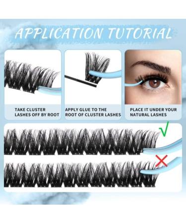 Lash Clusters 84 Pcs | DIY Eyelash Extensions | Natural Look Thin Band & Soft | C-Mix (8-16mm) - Buy Online on GoSupps.com