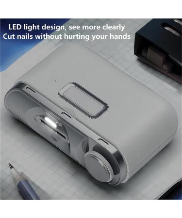 Ggnaxivs 2 in 1 Electric Nail Clipper Cutter with LED Light Automatic Nail Grinder Trimmer for Baby Adult Mini Manicure Tool - Buy Online on GoSupps.com