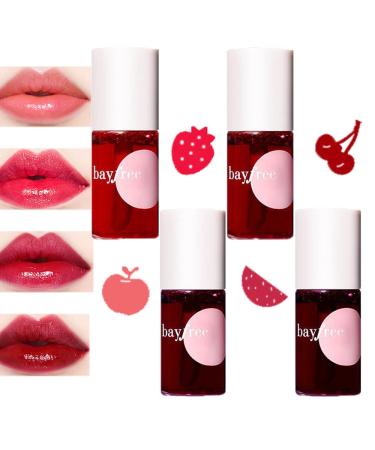 Dulele 4 Pcs Hydrating Lip Stain Tint Set  Velvet Matte Liquid Lipstick  Long Lasting & Moisturizing Smooth Lip Gloss Lip Cheeks and Eyes