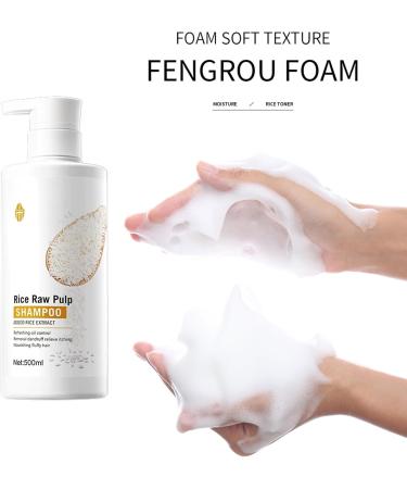 Rice hair care products 500 ml rice shampoo and 20 pieces rice hair mask improves frizz dry ends and split ends deeply and effectively moisturizes and shampoo - Buy Online on GoSupps.com