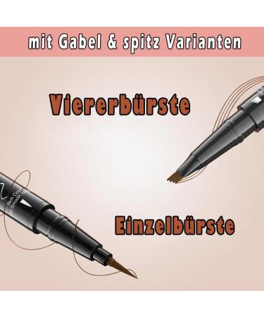  Linble 2 in 1 Natural Look Eyebrow Pen with Fork and Sharp Variations Hair-like Strokes Eyebrow Pen from "Linble " (#1 Light Brown) - Buy Online on GoSupps.com