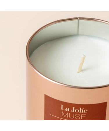 La Jolie Muse Woody Leather Scented Candle - Natural Wax - 100 Hours Long Burning - Holiday Tin - 13 oz Large Size - Buy Online on GoSupps.com