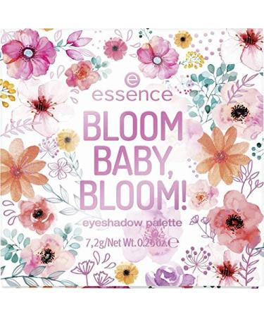 Essence BLOOM BABY BLOOM! Eyeahadow Palette Contents: 7.2g eyeshadow palette with 9 different colors. Eyeshadow