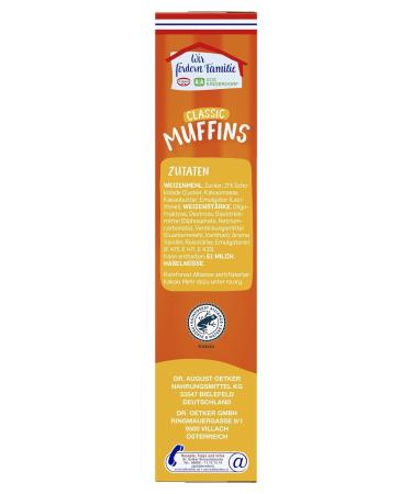 Dr. Oetker Muffins Baking Mix 370g - Classic Chocolate Muffin Mix for 12 Juicy Muffins | International Shipping - Buy Online on GoSupps.com