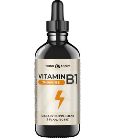 Vitamin B1 Thiamine Mononitrate - Liquid Drops Supplement - Aid Body Functions Boost Energy Support Metabolism Food Conversion (2 Fl Oz (Pack of 1))