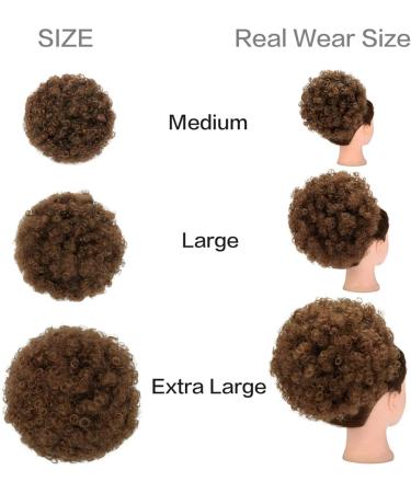 Kinky Curly Afro Puff Drawstring Ponytail for Black Women - Medium Size T1B-30#(65g) - Buy Online on GoSupps.com