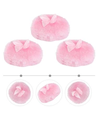 3pc Pink Powder Puffs - Large Face Makeup Sponge Set for Loose Powder Foundation & Body - Ideal for Flawless Application - International Shipping Available - Buy Online on GoSupps.com