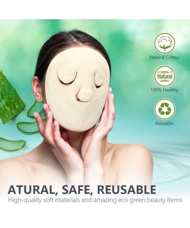 Reusable Face Towel Mask | Anti Aging Facial Steamer Towel for Moisturizing & Rejuvenation | Beauty Skin Care Mask - Christmas Stocking Stuffers Gift for Women, Mom, Wife, Sister, Teen, Girl Friend | Creamy-white - Buy Online on GoSupps.com