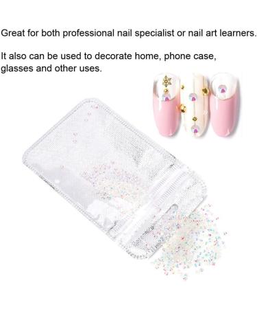 Nail Art Decoration Bright Colors Elegant And Charming Nail Art Rhinestones for Home Manicure Store Salon Shop Beauty Salon(Loose Diamond White AB Color) - Buy Online on GoSupps.com