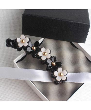 Lurrose Acrylic Banana Hair Clip Ponytail Holder Strong Tension Hair Claw Barrette - Black for Women & Girls - Buy Online on GoSupps.com