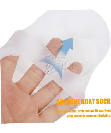 minkissy 1 Pair Silicone Boat Sock Silicone Moisturizing Socks Spa Socks Heel Sleeves Dance Socks Tendon Socks Spa Gel Socks Beach Sock Plantar Floor Socks Men and Women White Compression - Buy Online on GoSupps.com