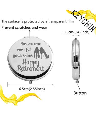 Retirement Pocket Mirror - Unique Retirement Gift for Coworker and Friends | Happy Retirement Compact Mirror - Inspirational Retirement Gift - Buy Online on GoSupps.com
