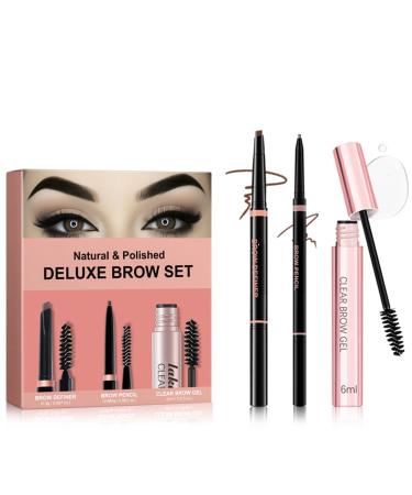 SONGVISON Complete Deluxe Brow Set for natural to well-defined wild eyebrows with a pencil for precise tracing a pencil for even filling and a clear gel for