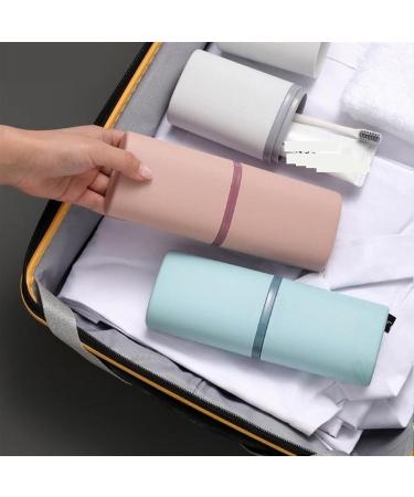 Digjobk Portable Toothbrush Storage Case & Travel Wash Cup Set - Light Gray Bathroom Organizer & Toothpaste Protector - Buy Online on GoSupps.com