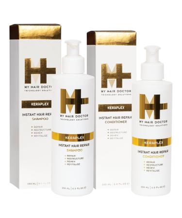 MY HAIR DOCTOR My Hair Doctor Keraplex Instant Hair Repair Duo Pack for Dry and Brittle Hair - Repair Shampoo (250ml) and Strengthening Conditioner (200ml) - Pack of 2