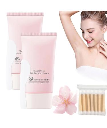 Quarxery Hair Removal Cream 60g Quarxery Pure and Gentle Hair Removal Cream Painless Hair Removal Cream for Smooth Skin | Quarxery Hair Removal Foam for for Face Arm Leg Armpit (2pcs)
