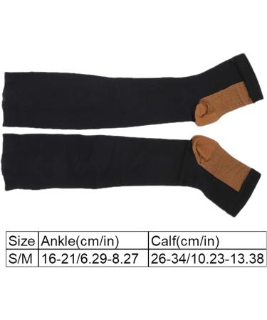 Buy ZLXHDL Compression Socks with Zipper - 2 Pairs of Open Toe Compression Stockings for Men & Women (S/M) - Black - Buy Online on GoSupps.com