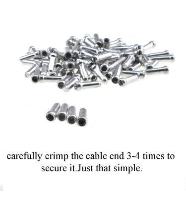 Yadaland 11.8mm Aluminum Bicycle Cable End Caps - 100 Pieces for Mountain and Road Bike Brake Tips Shifter - Buy Online on GoSupps.com