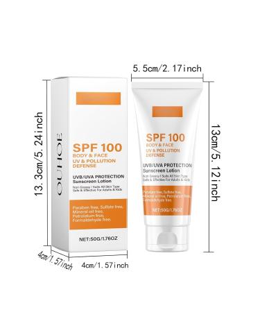 Face Sunscreen SPF 100 SPF Moisturizer Lightweight under Makeup Travel Essentials Summer Essentials Skin Care Sunscreen - Buy Online on GoSupps.com