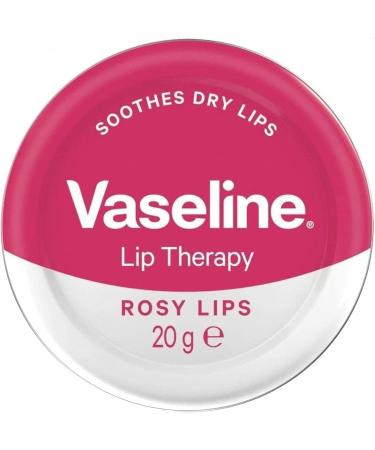 MM Vaseline Lip Therapy Rosy Lips - Moisturising Lip Balm with Rose Tint + Free Skincare Sample - Long-Lasting Hydration & Protection for Dry Lips - 20g Tin (6) - Buy Online on GoSupps.com