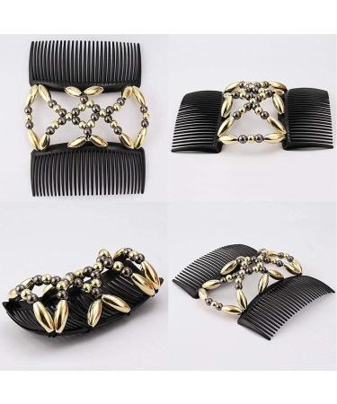 Besbomig 5-Piece Pearl Hair Clip Set - Elastic Hair Combs & Stretchable Hairpins for Women & Girls - Buy Online on GoSupps.com