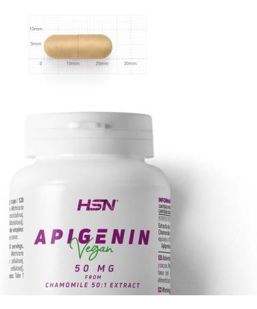  HSN HSN Apigenina 50 mg (10 000 mg Chamomile Flower) | 120 Vegetable Capsules | Matricaria Chamomilla Extract 50x More Concentrat - Buy Online on GoSupps.com