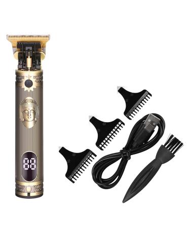 Razors Metal Body LCD Original T9 Hair Trimmer 1200mAh Battery 7500 RPM New in Electric Brushes for Hair Men's Electric Shaver Barber(Type C 1200mAh-04)