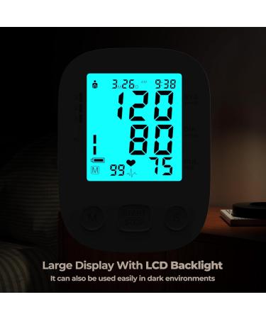 Buy Blood Pressure Monitors for Home - Upper Arm Automatic Digital BP Monitor with USB Type C Blue Backlit LCD - Perfect Gift for Christmas - Buy Online on GoSupps.com