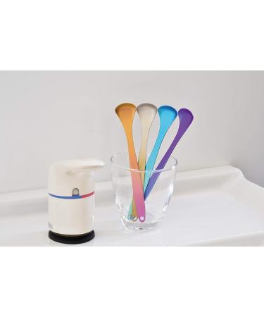 Japanese Titanium Tongue Cleaner - TE to TE KT-31 Pure Titanium Moss & Premium II Matte Peach 5.9 inches - Buy Online on GoSupps.com