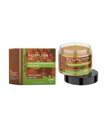 Natural Raw Batana Hair Oil Conditioner for Hair Growth Organic Unrefined Batana Hair Mask for Men & Women Scalp and Hair Oil Prevent Hair Fall Moisturize Scalp Restore Dry Damanged Hair 4.23FL. OZ