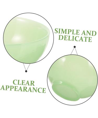 2-Piece Green Terrarium Bowls for Men's Care | Decorative Soap & Shaving Bowl - Jade Glass Containers 11.5x11.5x5cm - Buy Online on GoSupps.com