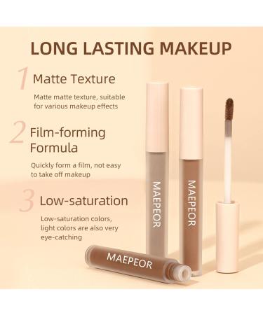 MAEPEOR Matte Liquid Eyeshadow Set - 8 Neutral Colors | Lightweight, Waterproof & Long Lasting Formula - Buy Online on GoSupps.com