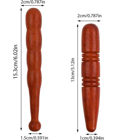 2-Piece Trigger Point Massager Set | Wooden Massage Sticks for Acupressure & Muscle Relief | Portable Finger Massage Tool - Buy Online on GoSupps.com