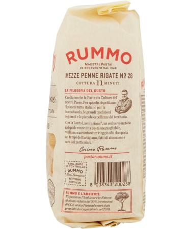  Italian Gourmet E.R. Rummo Mezze Penne Rigate N. 28 Durum Wheat Semolina Pasta 500g + Box Italian Gourmet Tomato Pulp 400g - Buy Online on GoSupps.com