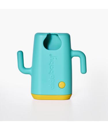 DIDOBABY - Didopoucher - Two-in-ONE Anti-Spill Holder for Baby Food Pouches and Juice Bricks - Ergonomic Handles - Baby-Proof lid - Turquoise Color