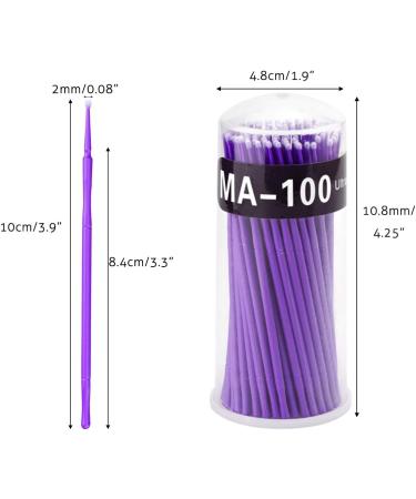 Surplex 400pcs Micro Applicator Brushes - Purple | Ideal for Makeup, Nail Art, and Painting - Buy Online on GoSupps.com