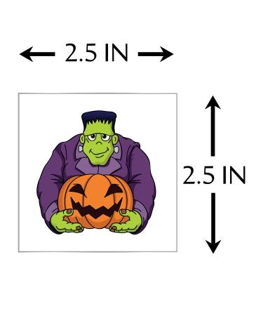 24 Halloween Temporary Tattoos- Jack O Lanterns, Witches, Monsters- Individually Wrapped Metallic Tattoos for Kids - Perfect for Party Favors, Gift Bags, Trick or Treat Prizes - Buy Online on GoSupps.com