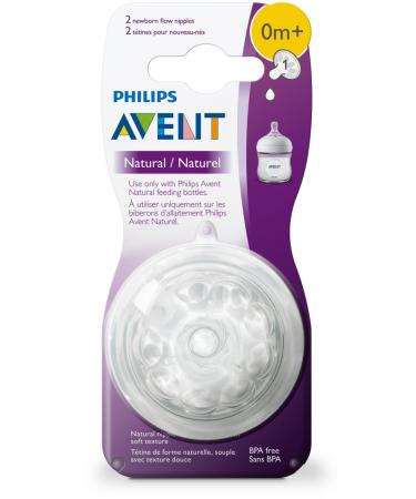 Philips Avent Natural Baby Bottle Nipple  Newborn 0M+  2pk  SCF651/23 - Buy Online on GoSupps.com