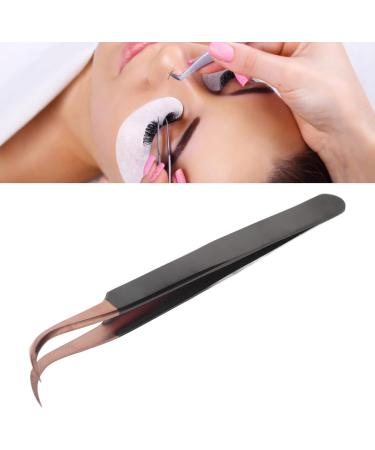 Eyelash Tweezers - Rose Gold Curved Ergonomic Stainless Steel for Salon Professionals | International Shipping - Buy Online on GoSupps.com