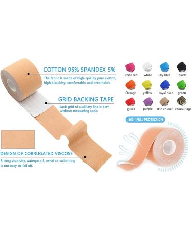 Kinesiology Tape 2 x 16' Orange - Relieve Muscle Soreness, Waterproof, Hypoallergenic - Pack of 1 - Buy Online on GoSupps.com