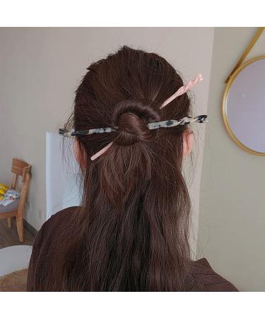 Acetate Hair Sticks Set - 12PCS Vintage Tortoise Shell Hair Pins for Women and Girls Bun Hairstyles - Buy Online on GoSupps.com