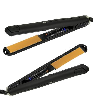 Professional 2 in 1 Hair Straightener & Curler - Titanium Flat Iron for Smooth Finish | Quick Heat Ceramic Floating Plates - Buy Online on GoSupps.com