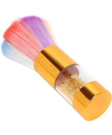 Verdant Touch Makeup Brush Rhinestone Inlaid Makeup Brush for Loose Powder Foundation and Nail Art Dust Removal Gold - Buy Online on GoSupps.com