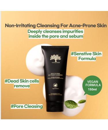 Buy VENAMINE Korean Face Wash - Acne Treatment + Daily Cleanser for Sensitive & Oily Skin | Salicylic Acid Formula | 150ml - Buy Online on GoSupps.com